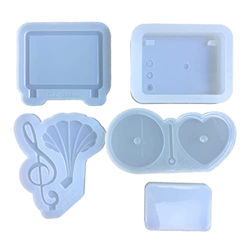 Swetopq schmuckherstellung Resin Shaker Mold Heart Photo Frame Resin Mold Silicone Record Player Mold Table Ornaments Mold for Home corations von Swetopq