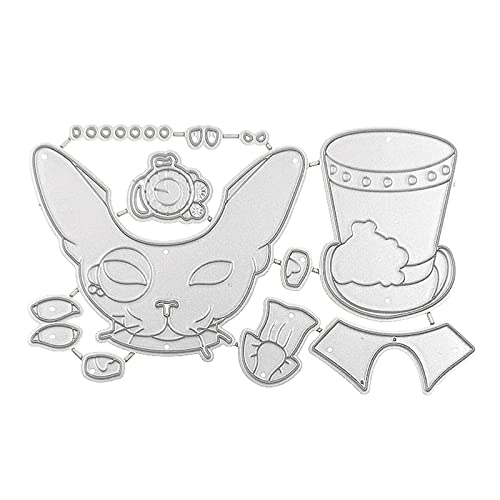 Tier Katze Metall Stanzformen Scrapbooking Schablone Stanzen Kartenprägung DIY Fotoalbum Vorlage Dekoration Metall Stanzformen Clearance von Swetopq