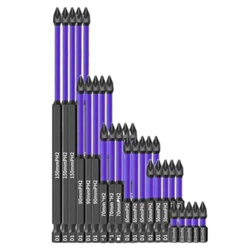 Swiixxer -Ersatzteile, Magnetische Bohrer-Bits, Rutschfeste und Stoßfeste Bits mit Kreuzschlitz-Schraubendreher-Bits, Magnetischer Schraubendreher-Satz (5er-Set) von Swiixxer