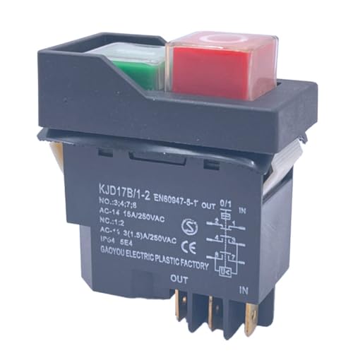 Swiixxer KJD17 6-Poliger Elektromagnetischer Startdruckschalter 18A AC220V IP55 Wasserdichter Gerätesicherheitsschalter Einfache Installation von Swiixxer