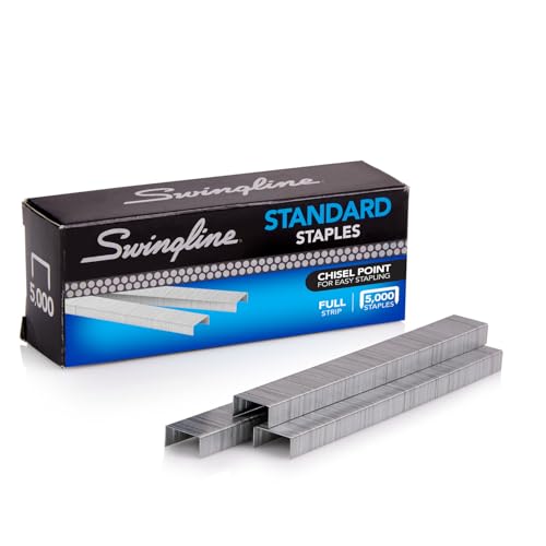 Swingline Standard-Heftklammern, 6,35 mm, volle Streifen, 5.000 Stück von Swingline