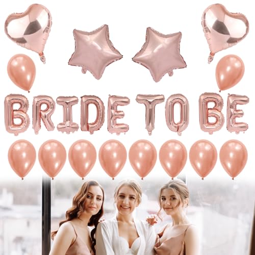 Bride to Be Luftballon Roségold bride to be Ballon Folie Latex Wanddekoration für Hen Party Braut Dusche Dekoration 23St von SwirlColor