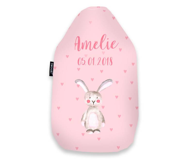 Kinder Wärmflasche Personalisiert - Mit Namen "Hase" Swook von SwookDesign