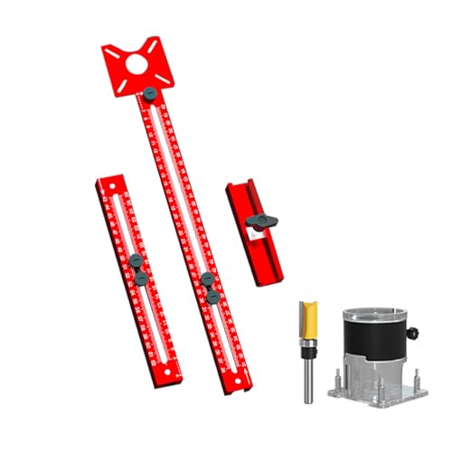 Holzbearbeitungs-Rundfräsartefakt Multifunktionale Trimmmaschine Fräsnut-Werkzeughalter 40 cm Aluminiumlegierung Fräser Holzbearbeitung Rundfräsen Halterung Schrank-Hardware von Swtgaah