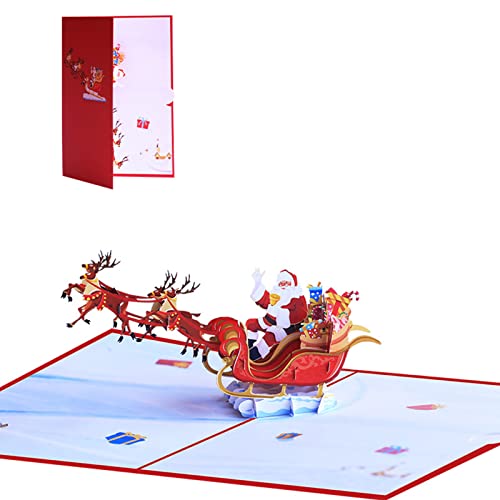 3D-Weihnachtskarten für kreative Grußkarten, bunte fliegende Urlaubskarte, Party für neue von Sxett