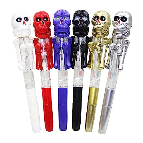 Cartoon-Kugelschreiber Halloween Totenkopf Stift Lustiger Schreibstift Halloween Party Supplies von Sxett