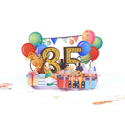 Geburtstagskarte PopUp Karte für Geburtstag Kinder 3D Alter Zahl Grußkarte Geburtstagsgeschenk Baby Abgebildetes Alter Nummer Grußkarte von Sxett