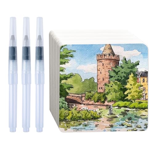 Sxutop 100 Blatt Aquarellpapier 12 x 12 cm Aquarellblock 300g/m² Naturweiß Watercolor Paper Wasserfarben Papier Dickes Aquarell Karten Blanko für Malen DIY Lesezeichen Postkarten GrußKarten Sxutop 100 Blatt Aquarellpapier 12 x 12 cm Aquarellblock 300g/m² Naturweiß Watercolor Paper Wasserfarben Papier Dickes Aquarell Karten Blanko für Malen DIY Lesezeichen Postkarten GrußKarten von Sxutop