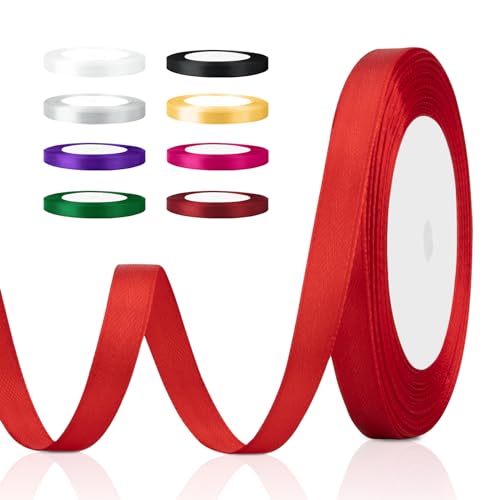 Geschenkband,Satinband,Schleifenband,Red Band,Rote Schleife,Schleifenband Hochzeit,Rotes Band,Geschenkband Stoff,Schleifenband Rot,Satinband Rot,Geschenkband Weihnachten,Dekoband Rot von SycloPak