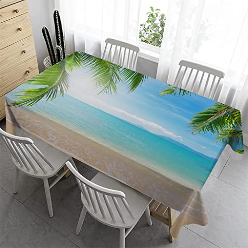 Syhi Qlty Abwaschbare Tischdecke Bierzeltgarnitur 140x240 cm - Bierbank Tischdecke Wetterfest Tischwäsche Tischdecken für Biertische Hochzeit Kindergeburtstag - Meer Strand 1 von Syhi Qlty