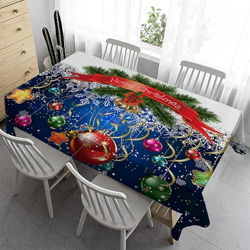 Syhi Qlty Bierzeltgarnitur Klein Tischdecke Abwaschbar 100x140 cm - Bänder Weihnachten Tischdecke Outdoor Tischdecken Fleckschutz Gartentischdecke Wasserabweisend Stoff Table Cloth von Syhi Qlty