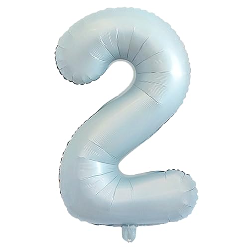 101.6 cm Big Number Balloon, Large Foil Helium Number Balloons, 2 Jumbo Giant Happy Birthday Party Decorations, Blue von Syibelters