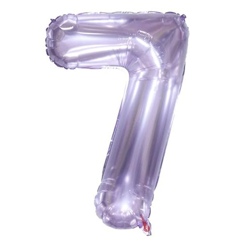 40 Zoll große Zahl 4D Folienballons, Extra Big Giant Jumbo Folie Helium Mylar Nummer 7 Ballon für Geburtstagsfeier Lila von Syibelters