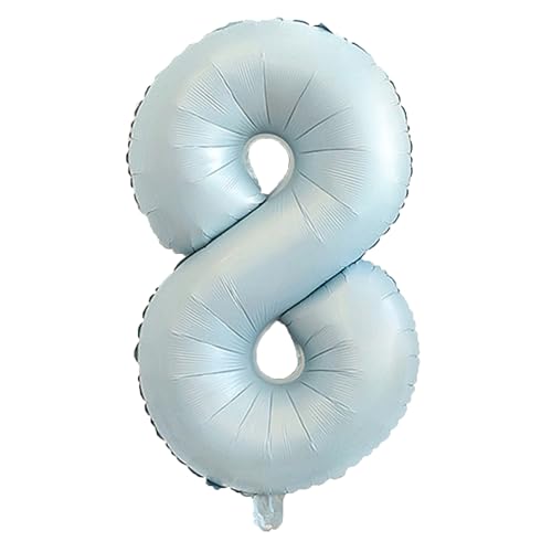 Heliumballons mit 8 Zahlen, 101,6 cm, groß, riesig, Mylar-Folienballon für Geburtstag, Party, Jahrestag, Blau von Syibelters