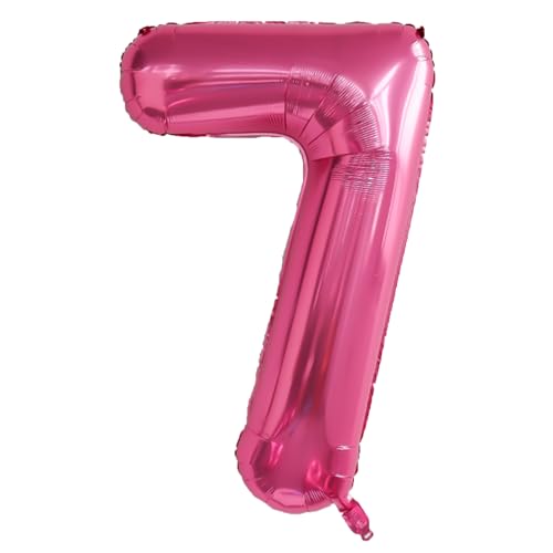 Zahlenballons, 101,6 cm, Rosa, Mylar-Folie, Zahl 7, Helium-Ballons, Folien-Mylar-Ballons für Geburtstagsparty-Zubehör von Syibelters