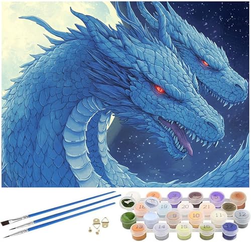 Malen Nach Zahlen Erwachsene Karikatur Paint by Numbers Drachen Malen Nach Zahlen Kinder, 40x60cm Knitterfreie Leinwand Ölgemälde Set mit Pinsel und Acrylfarbe, Wanddeko, Geschenke für Frauen -1020 Malen Nach Zahlen Erwachsene Karikatur Paint by Numbers Drachen Malen Nach Zahlen Kinder, 40x60cm Knitterfreie Leinwand Ölgemälde Set mit Pinsel und Acrylfarbe, Wanddeko, Geschenke für Frauen -1020 von Syiboo