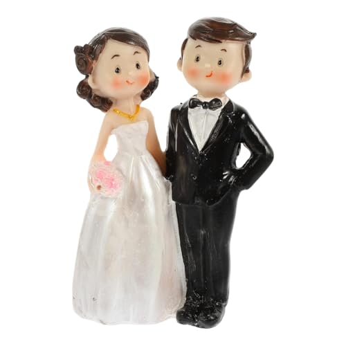 Tortenfigur Hochzeit, Brautpaar Figuren Torte Tortenaufsatz, Kuchen Figur Hochzeitstorte Dekoration, Hochzeitspaar, Wedding Cake Topper Figurine, Hochzeitsgeschenke für Brautpaar von Syijupo