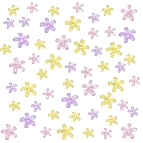 200 Stück Blumen Nagel Charms, Flower Nail Charms 3D Nagelkunst Dekorations, Acryl Blumen Nägel Edelsteine Nagelkunst Strasssteine Zubehör für DIY Art Nageldesign von Symphonyw