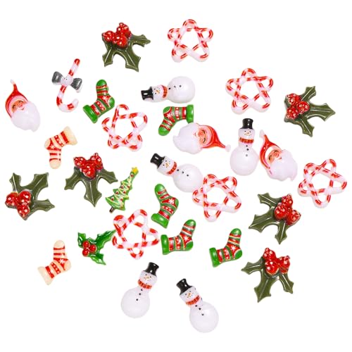 3D Harz Nägel Charms, 3D Mix-Formen Weihnachten Nagel Decorations, Schneefloken Weihnachtblume Nail Schmuck Nagel Kunst Dekorationen für Maniküre Salon Zubehör (H) von Symphonyw