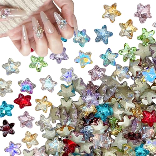 50 Stück Stern Strasssteine für Nägel, Kleine Stern Edelsteine Steinchen Kristall Strasssteine für Frauen DIY Schmuck Making Crafts Maniküre Design Supplies (mix) von Symphonyw