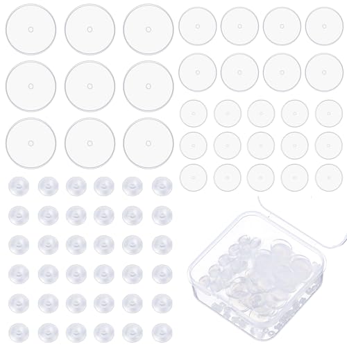 200 Stück transparente Scheiben-Pads zur Stabilisierung der Ohrringe, Piercingscheibe für Piercing-Bump, 3/5/7/9 mm, Silikon-Ohrring-Verschlüsse, Stützen für schwere Ohrringe, Scheiben, Pads, von SynHHergyx