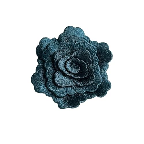 Spitze Kragen Applikation 3Ps 8CM Rose Flower Patches Embroidery Lace Applique Sewing On Clothes Wedding Dress Cap Decor Patch FüR NäHen DIY(Green1) von SynapSYA