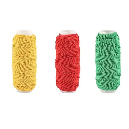 SynapSYA 2 stücke/3 stücke Set Bunte Elastische Fäden for Nähmaschinen 30 Meter/Rolle Stickerei Nähgarn Hand nähgarn Handwerk Set Stickgarn(02-3pcs) von SynapSYA