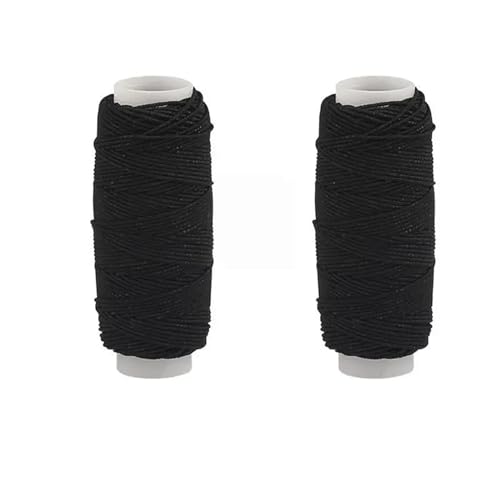 SynapSYA 2 stücke/3 stücke Set Bunte Elastische Fäden for Nähmaschinen 30 Meter/Rolle Stickerei Nähgarn Hand nähgarn Handwerk Set Stickgarn(2pcs-Black) von SynapSYA