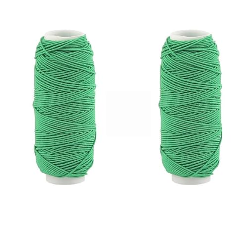 SynapSYA 2 stücke/3 stücke Set Bunte Elastische Fäden for Nähmaschinen 30 Meter/Rolle Stickerei Nähgarn Hand nähgarn Handwerk Set Stickgarn(2pcs-Green) von SynapSYA