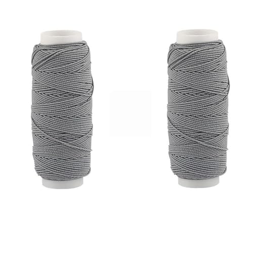 SynapSYA 2 stücke/3 stücke Set Bunte Elastische Fäden for Nähmaschinen 30 Meter/Rolle Stickerei Nähgarn Hand nähgarn Handwerk Set Stickgarn(2pcs-Grey) von SynapSYA