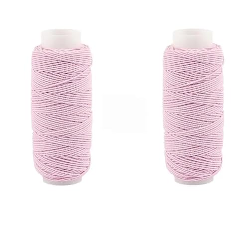 SynapSYA 2 stücke/3 stücke Set Bunte Elastische Fäden for Nähmaschinen 30 Meter/Rolle Stickerei Nähgarn Hand nähgarn Handwerk Set Stickgarn(2pcs-Light pink) von SynapSYA