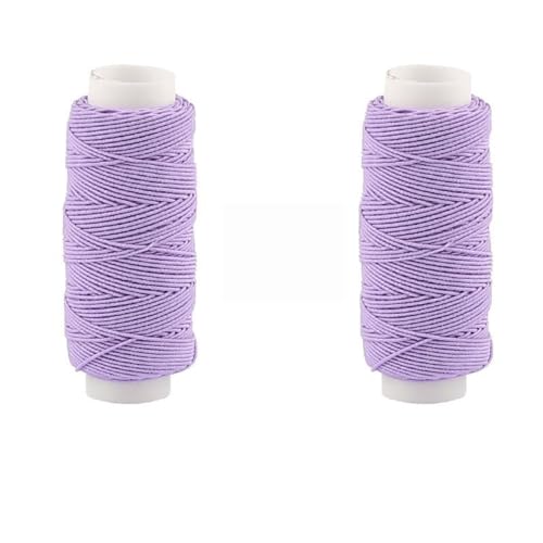 SynapSYA 2 stücke/3 stücke Set Bunte Elastische Fäden for Nähmaschinen 30 Meter/Rolle Stickerei Nähgarn Hand nähgarn Handwerk Set Stickgarn(2pcs-Purple) von SynapSYA