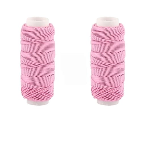 SynapSYA 2 stücke/3 stücke Set Bunte Elastische Fäden for Nähmaschinen 30 Meter/Rolle Stickerei Nähgarn Hand nähgarn Handwerk Set Stickgarn(2pcs-pink) von SynapSYA