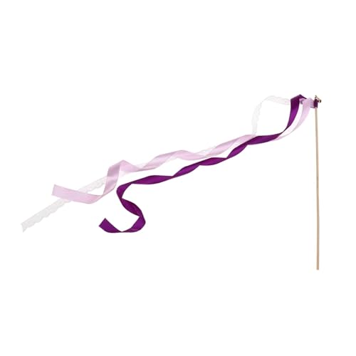 Wedding Twirling Streamers 10 Stück Handband Drachentanz Regenbogen Hochzeit Stöcke Streamer für Hochzeit(Purple) von SynapSYA