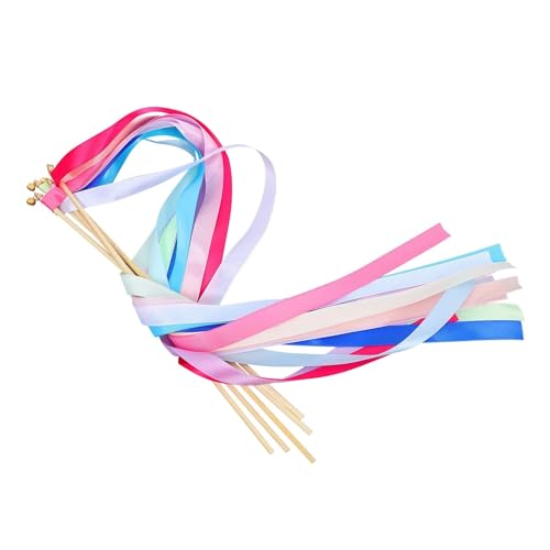 Wedding Twirling Streamers 20 Stück Band Fee Partyzubehör Hochzeit Luftschlangen Stöcke Bulk Holz Tanz Requisiten für Hochzeit von SynapSYA