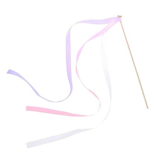 Wedding Twirling Streamers 20 Stück tanzende Band-Zauberstäbe for Hochzeiten, Luftschlangen mit Glocken, Feenstäbe für Hochzeit(Pink) von SynapSYA