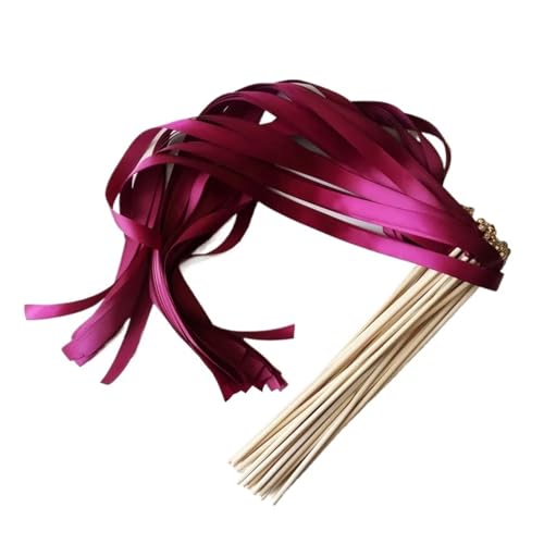 Wedding Twirling Streamers 50/20 Stück Band-Hochzeitsstäbe, wirbelnde Luftschlangen, Hochzeitsband-Stick for Hochzeitsdekoration für Hochzeit(R18,50pcs) von SynapSYA