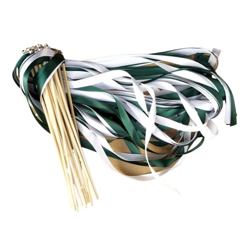 Wedding Twirling Streamers 50/20 Stück Band-Hochzeitsstäbe, wirbelnde Luftschlangen, Hochzeitsband-Stick for Hochzeitsdekoration für Hochzeit(R24,50pcs) von SynapSYA