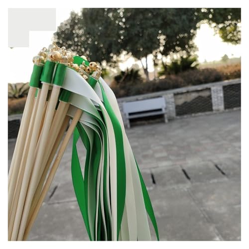 Wedding Twirling Streamers 50/20 Stück Band-Hochzeitsstäbe, wirbelnde Luftschlangen, Hochzeitsband-Stick for Hochzeitsdekoration für Hochzeit(R25,20pcs) von SynapSYA