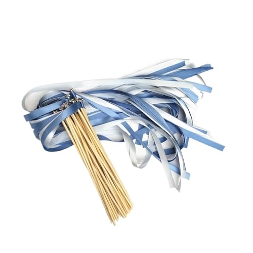 Wedding Twirling Streamers 50/20 Stück Band-Hochzeitsstäbe, wirbelnde Luftschlangen, Hochzeitsband-Stick for Hochzeitsdekoration für Hochzeit(R33,20pcs) von SynapSYA