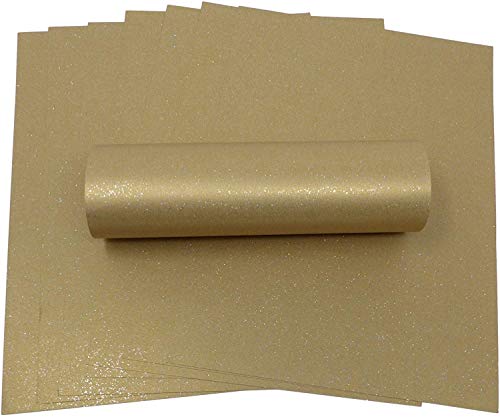 10 Blatt A4 Karton, Goldschillernd, glitzernd, hochwertig, 300 g/m² von Syntego