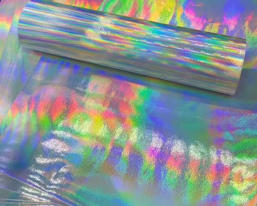 10 Blatt A4 Premium Holographic Rainbow Reflective Mirror Effect Eco Paper Einseitig 122gsm 82lb Text von Syntego