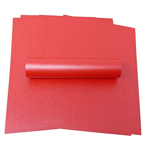 10 Blatt A4 weihnachtliches Papier, glitzernd, glitzernd, 120 g/m², einseitig zum Basteln von Karten von Syntego