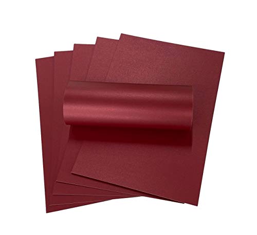 10 Blatt Royal Red Perlglanz A4 Karte Dekorativ 300gsm doppelseitig von Syntego