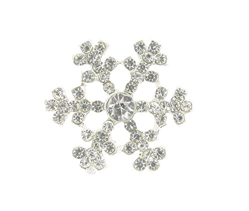 10 x Mini Glitzernde Schneeflocke Strasssteine Verzierung für Winter Hochzeiten Einladungen und Karten ca. Größe: 2 cm (EM31) von Syntego