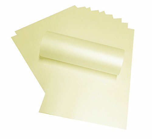 20 x A4 opalfarben/creme majestätischer Peregrina-Perlglanz Papier doppelseitig 120 g/m² geeignet für Inkjet- und Laser-Drucker von Syntego