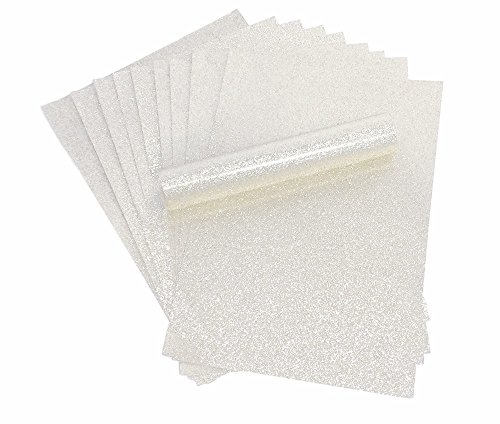 A4 Glitzer Papier irisierend weiß Soft Touch Fusselfreier Dick 150 gsm Papier Pack 20 Blatt von Syntego