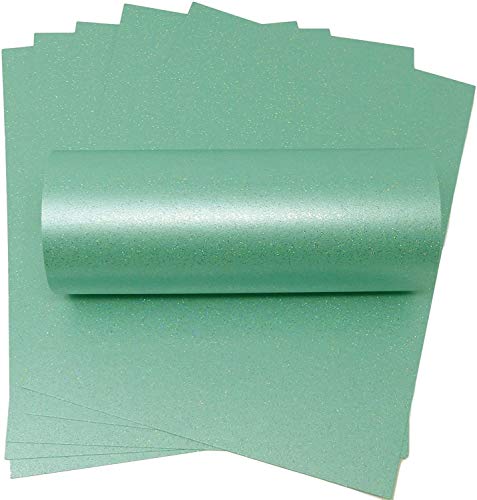 A4-Papier, 120 g/m², schillernd, glitzernd, Meerblau, 10 Blatt von Syntego