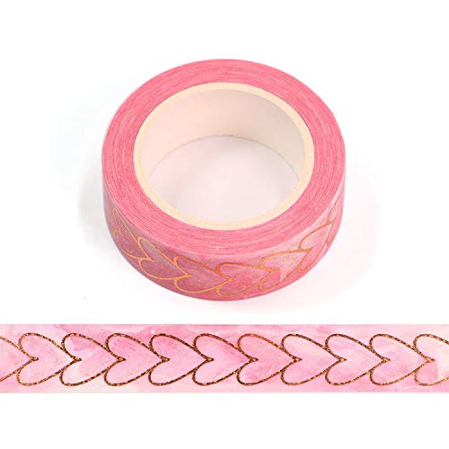 Dekoratives Washi-Klebeband, Herz-zu-Herz, 15 mm x 10 m von Syntego