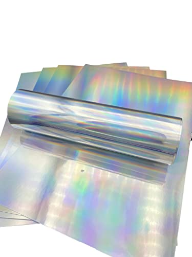 Hochwertiger holografischer Karton mit Regenbogen-Spiegeleffekt, 5 Blatt, A4, 270 g/m², 99 lb Umschlag, weiß von Syntego